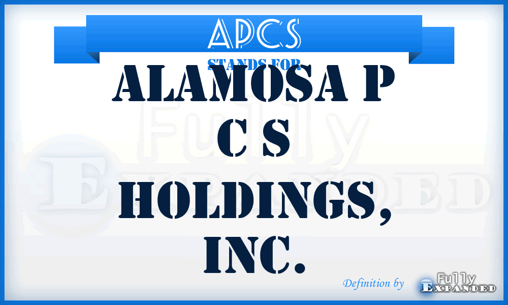 APCS - Alamosa P C S Holdings, Inc.
