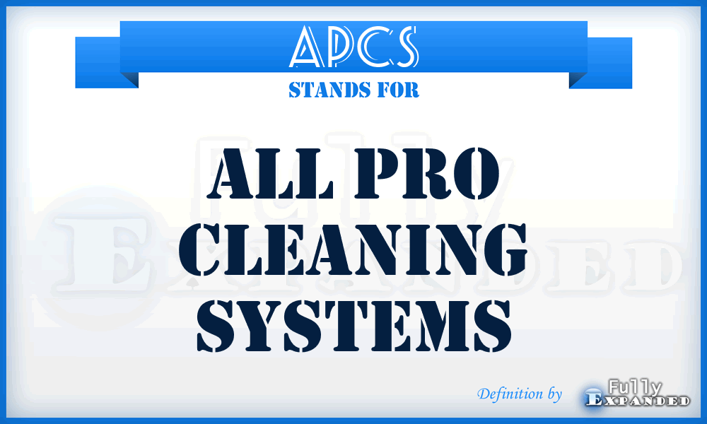 APCS - All Pro Cleaning Systems