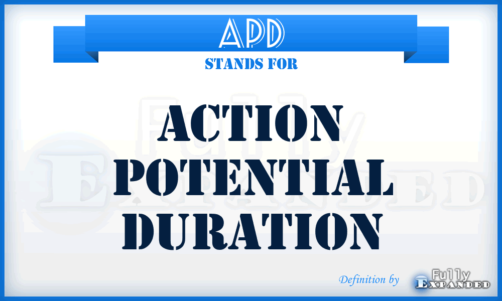APD - Action Potential Duration