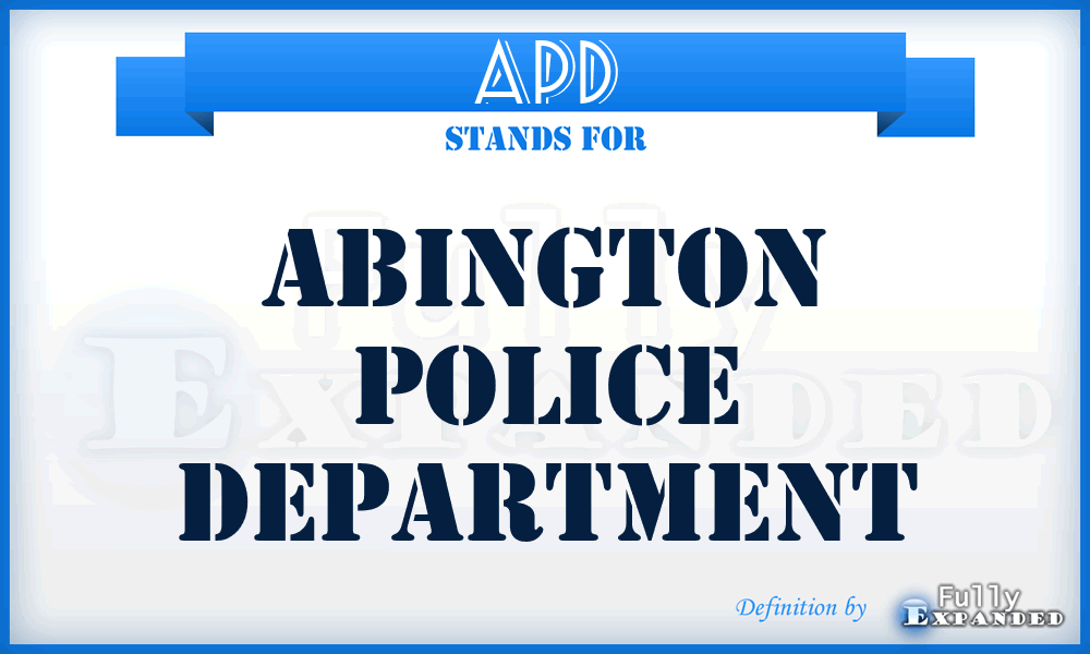 APD - Abington Police Department