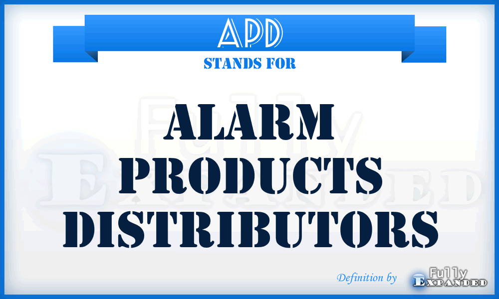 APD - Alarm Products Distributors