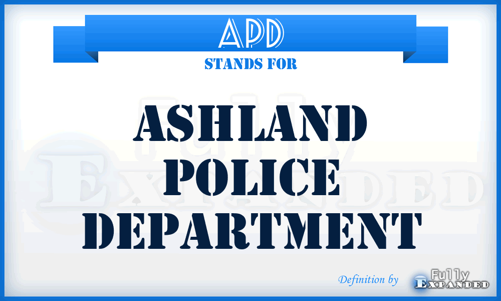 APD - Ashland Police Department