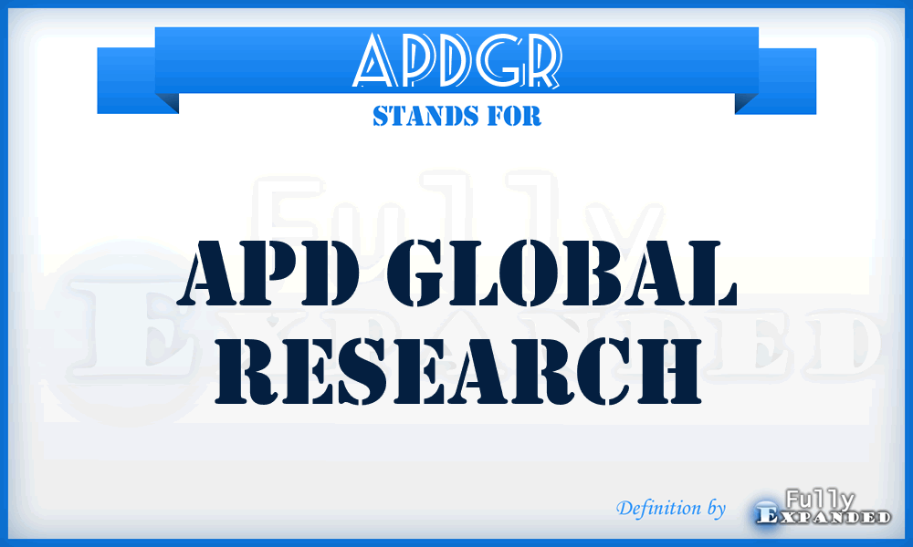 APDGR - APD Global Research