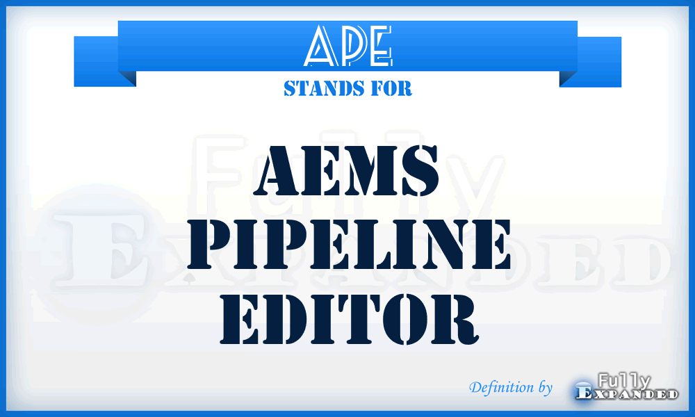 APE - AEMS Pipeline Editor
