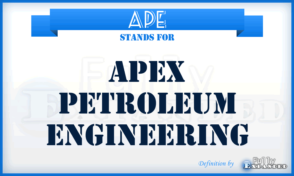 APE - Apex Petroleum Engineering