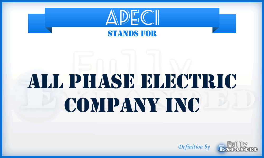 APECI - All Phase Electric Company Inc