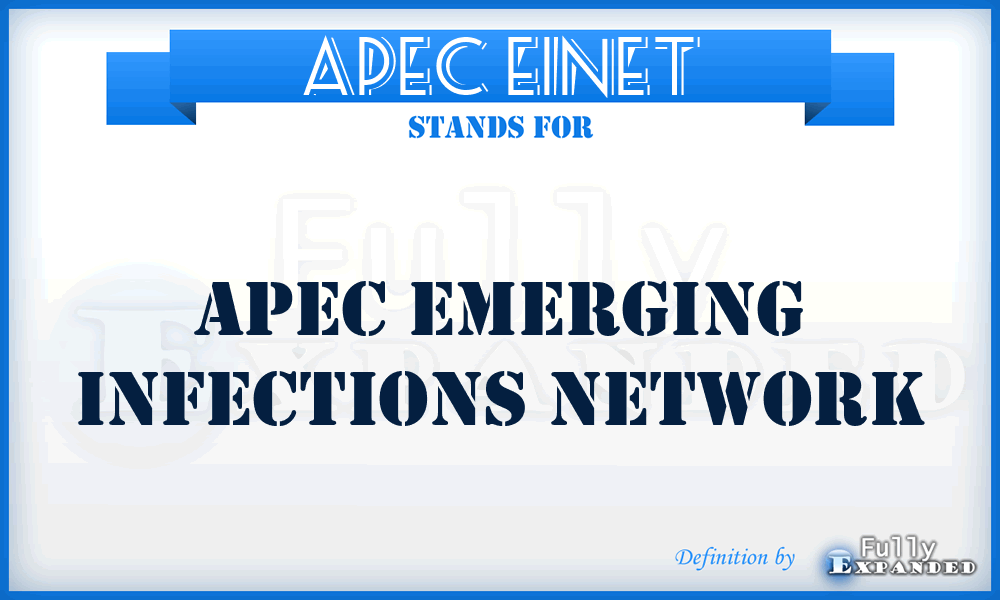 APEC EINet - APEC Emerging Infections Network