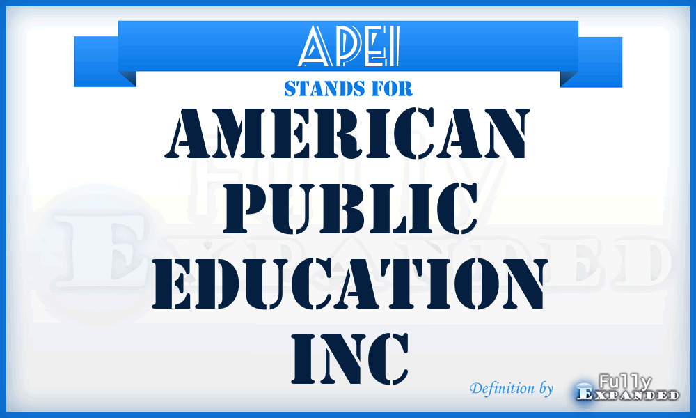 APEI - American Public Education Inc