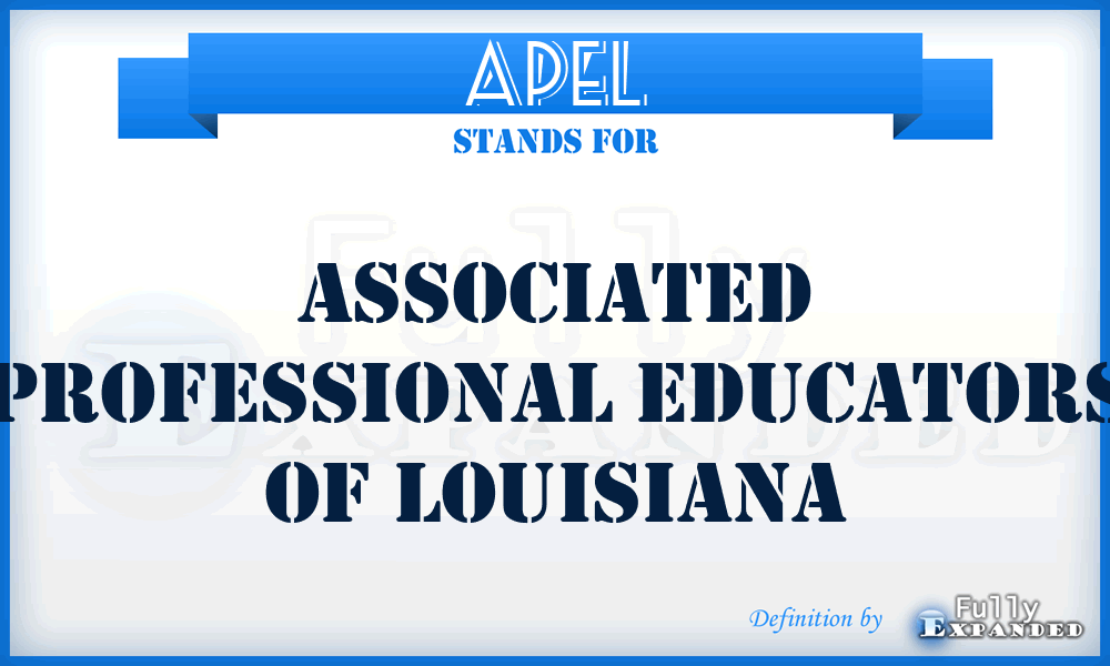 APEL - Associated Professional Educators of Louisiana