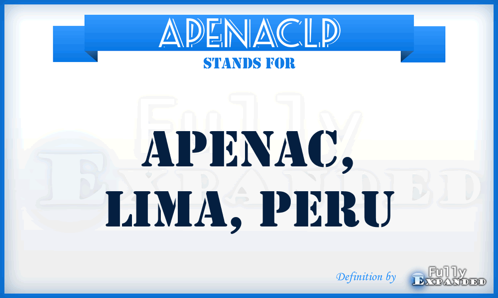 APENACLP - APENAC, Lima, Peru