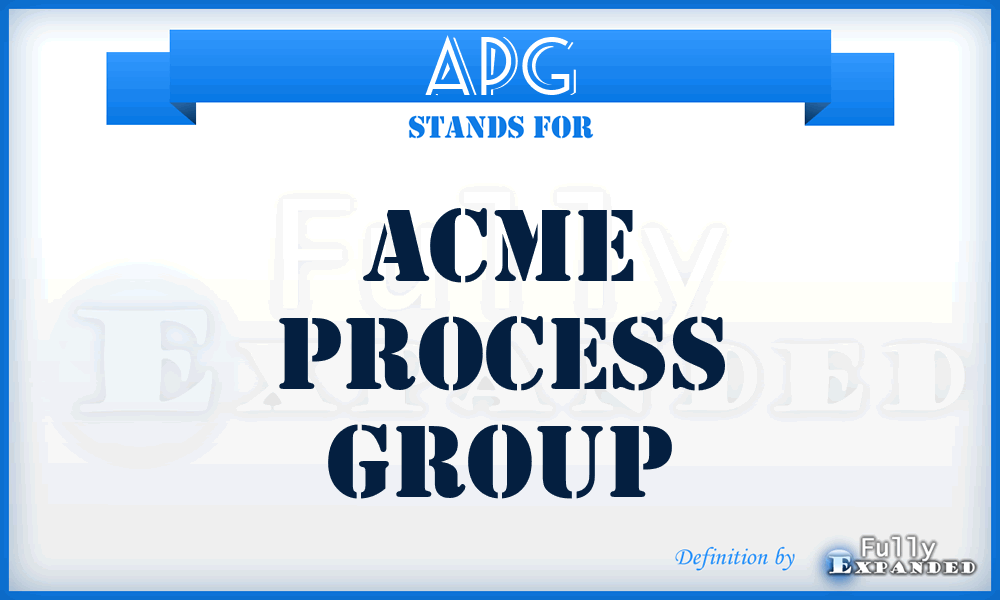 APG - Acme Process Group