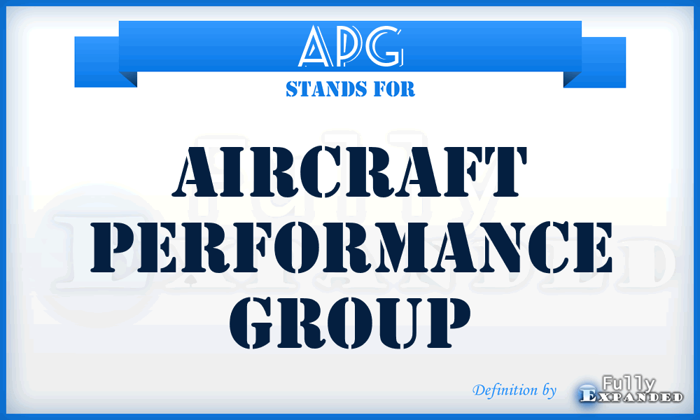 APG - Aircraft Performance Group