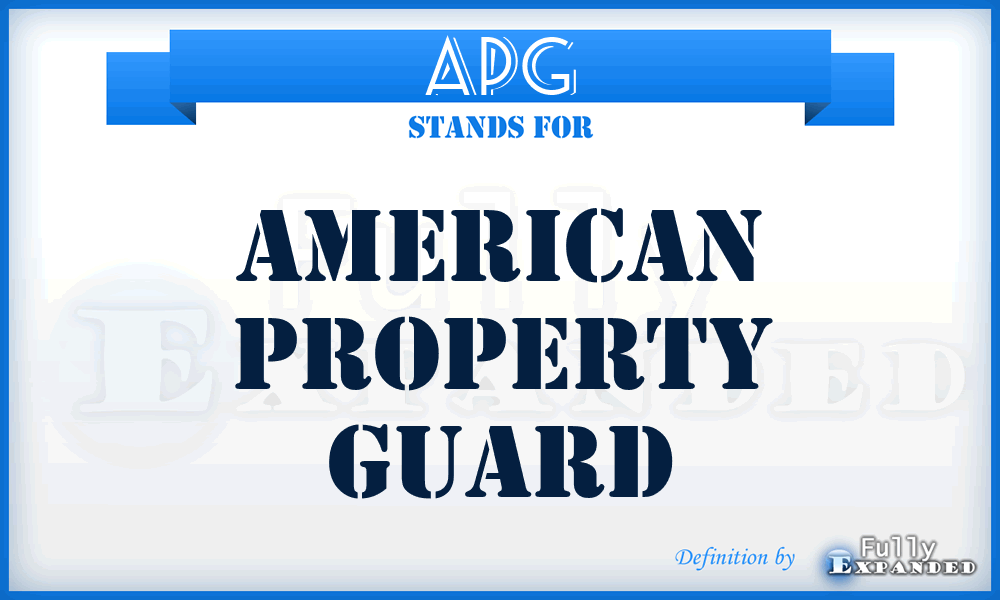 APG - American Property Guard