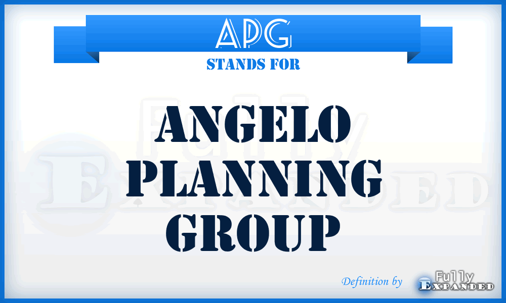 APG - Angelo Planning Group