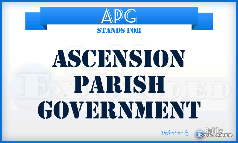 APG - Ascension Parish Government