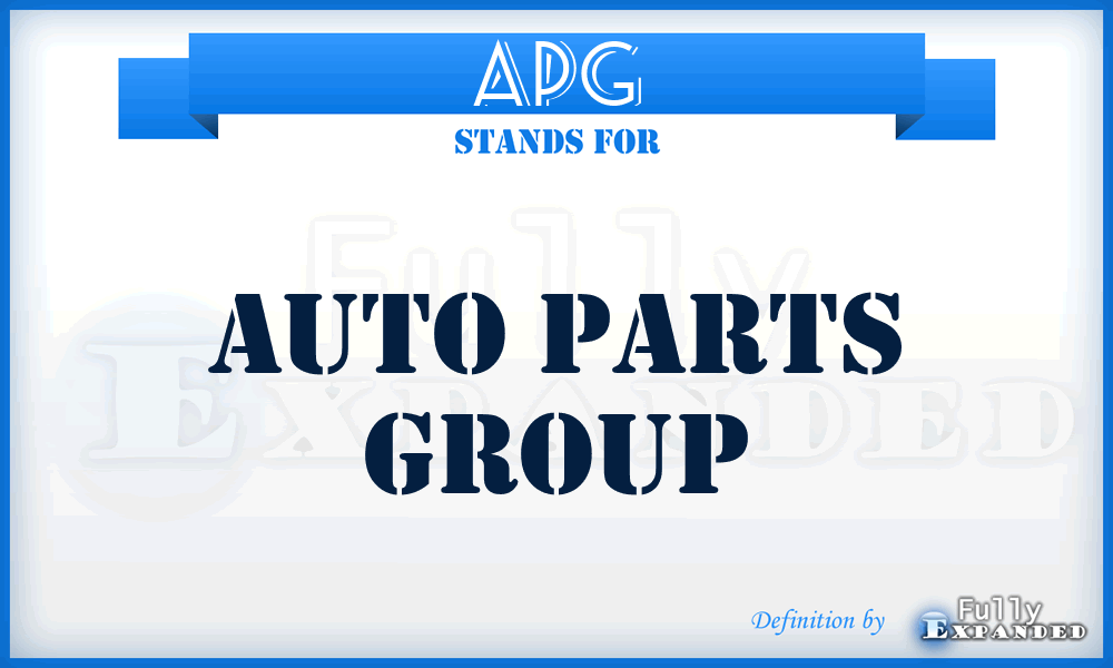 APG - Auto Parts Group