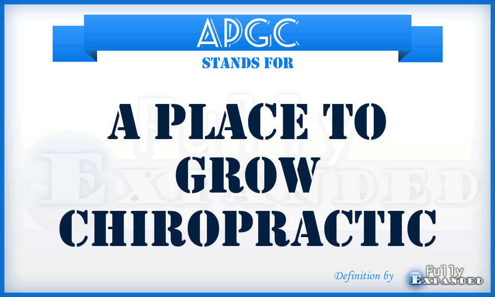 APGC - A Place to Grow Chiropractic