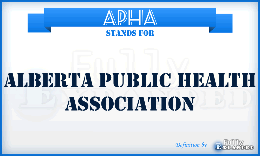 APHA - Alberta Public Health Association