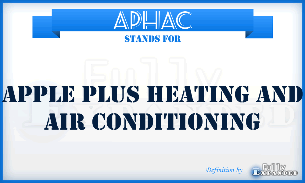 APHAC - Apple Plus Heating and Air Conditioning