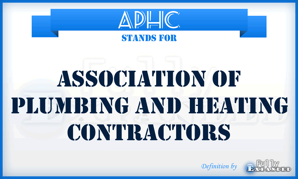 APHC - Association of Plumbing and Heating Contractors