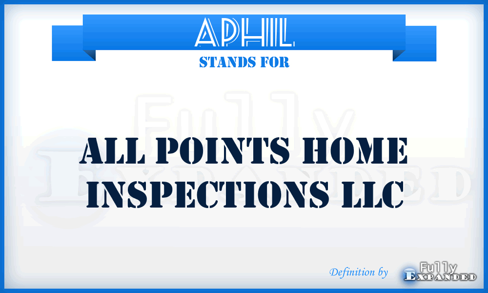 APHIL - All Points Home Inspections LLC