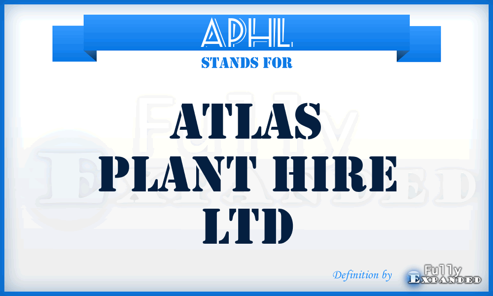 APHL - Atlas Plant Hire Ltd