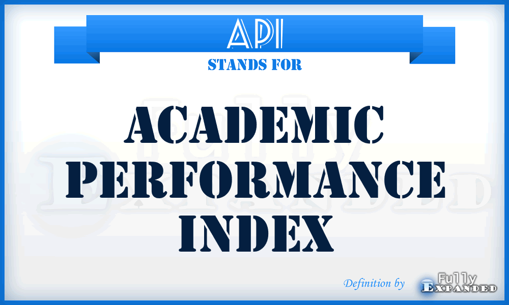 API - Academic Performance Index