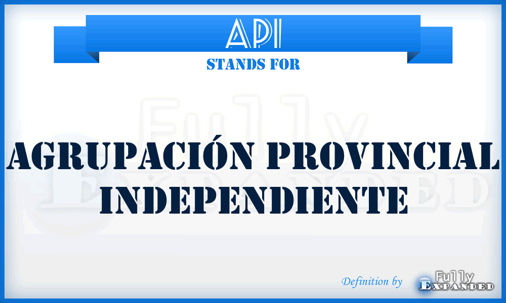 API - Agrupación Provincial Independiente