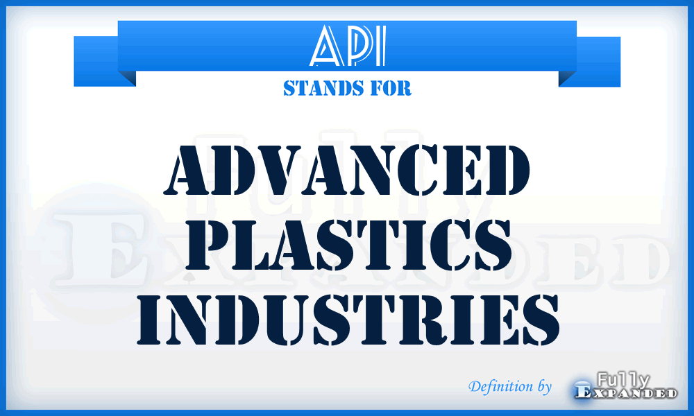 API - Advanced Plastics Industries