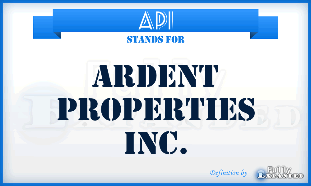API - Ardent Properties Inc.