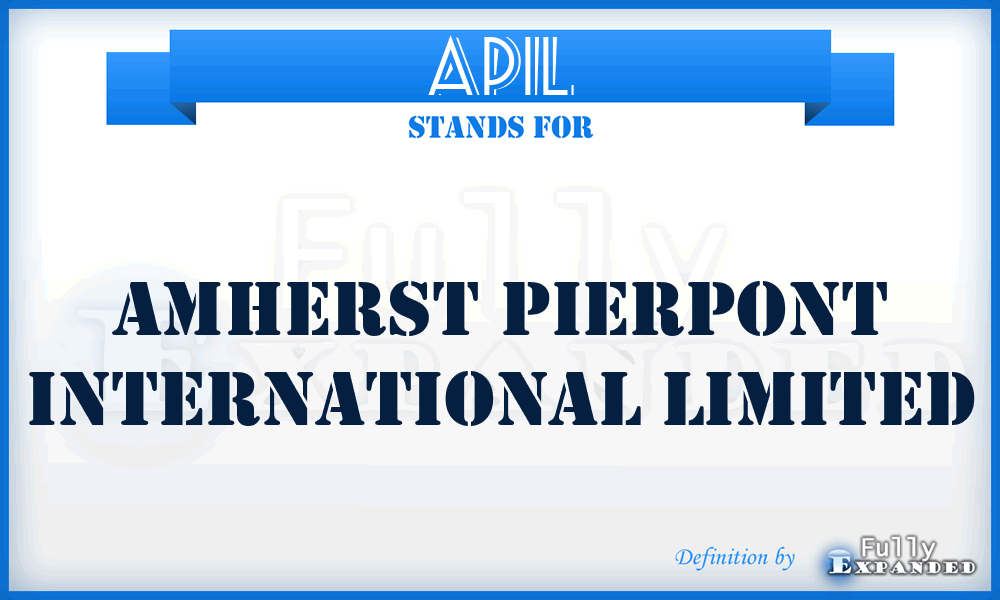 APIL - Amherst Pierpont International Limited