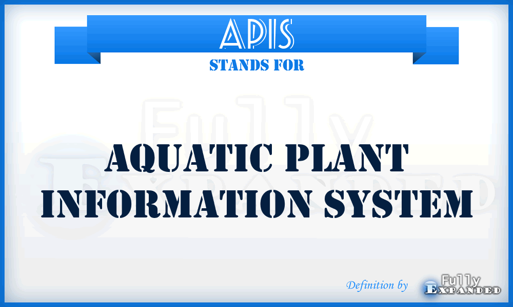 APIS - Aquatic Plant Information System