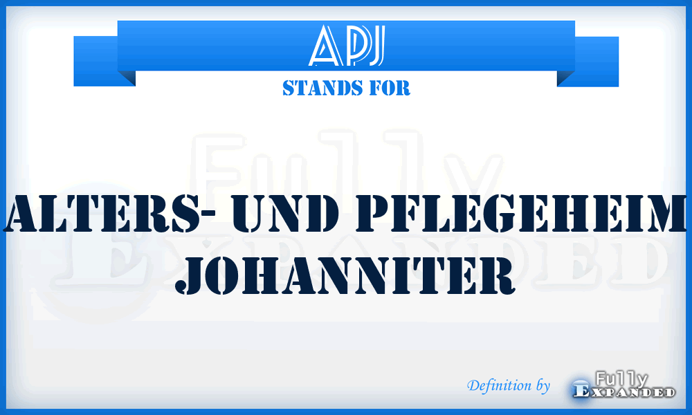 APJ - Alters- und Pflegeheim Johanniter
