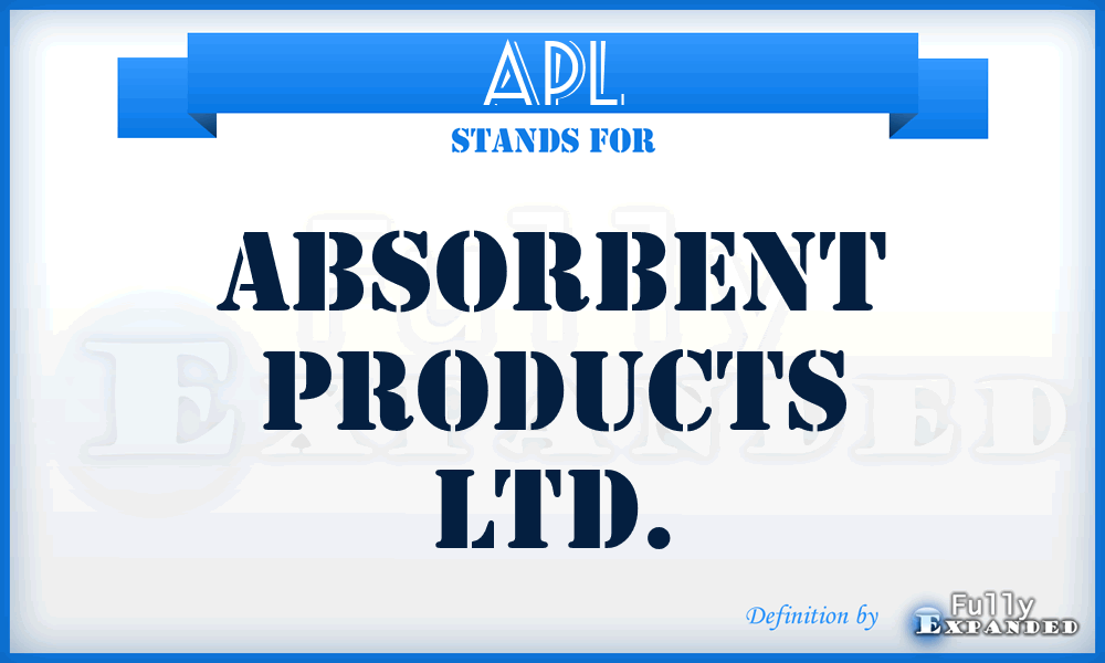 APL - Absorbent Products Ltd.