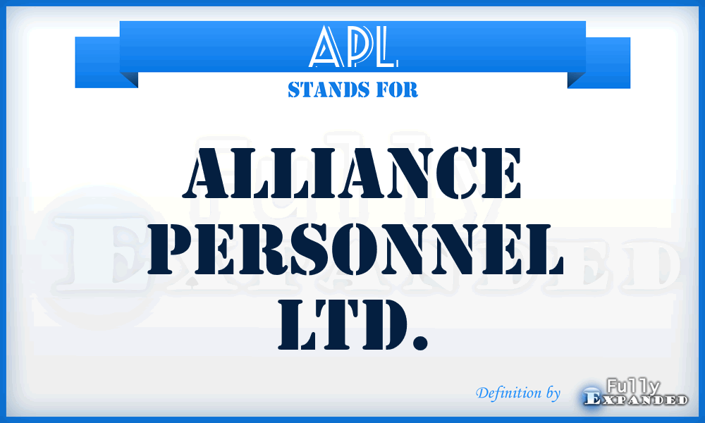 APL - Alliance Personnel Ltd.