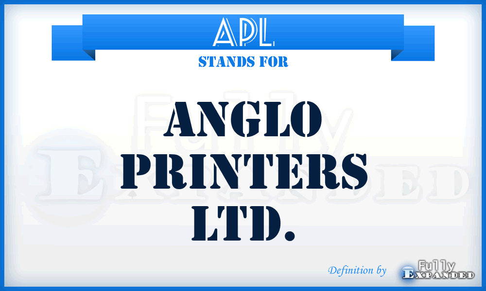 APL - Anglo Printers Ltd.