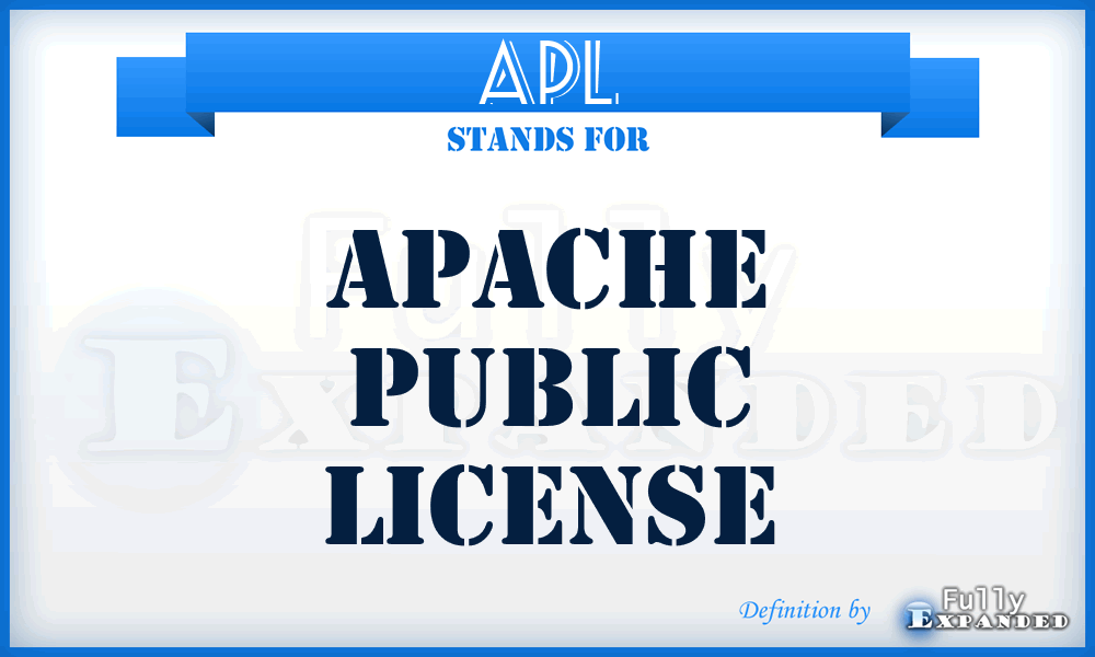 APL - Apache Public License