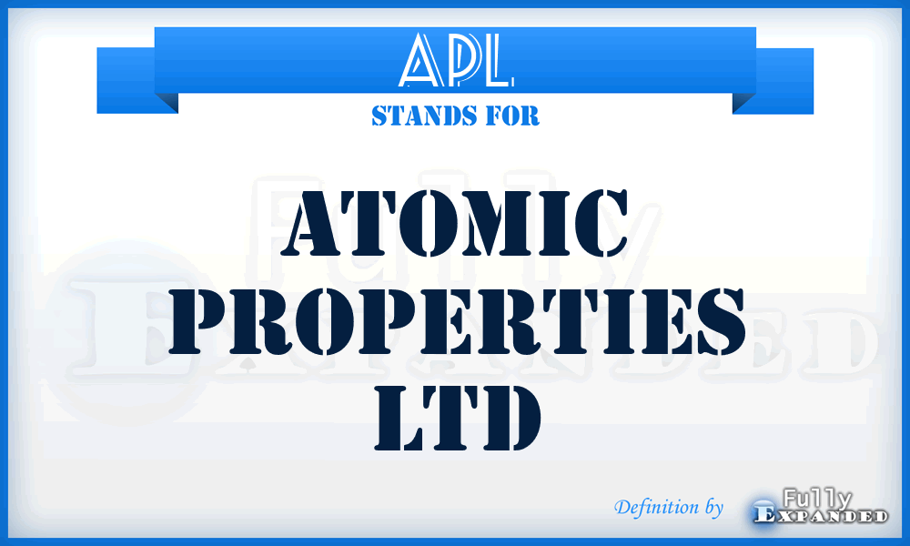 APL - Atomic Properties Ltd