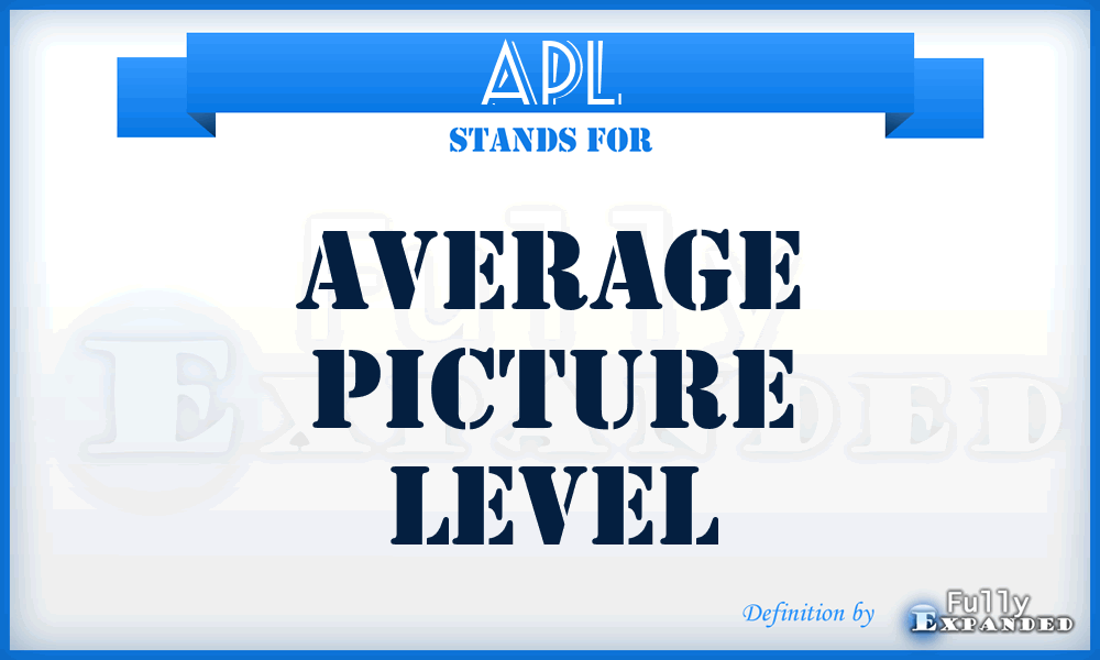 APL - average picture level