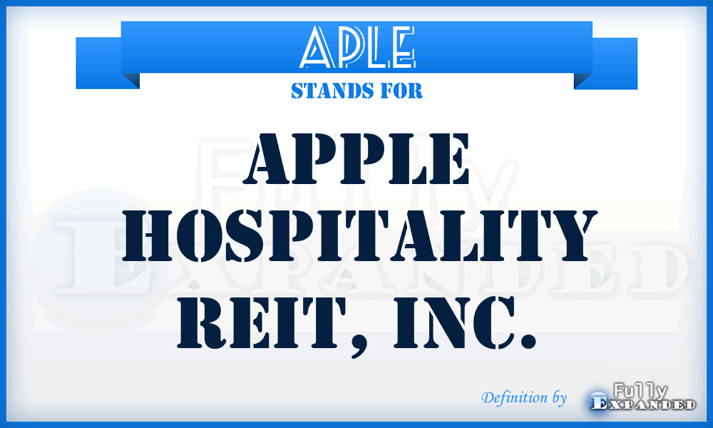 APLE - Apple Hospitality REIT, Inc.