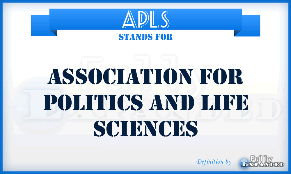 APLS - Association for Politics and Life Sciences