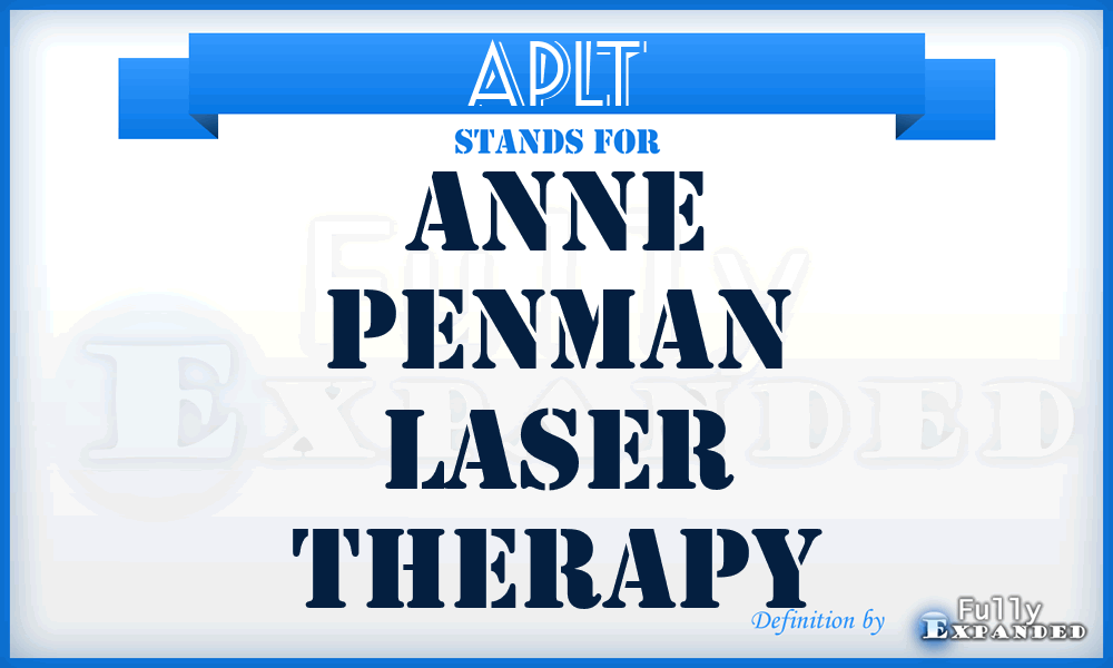 APLT - Anne Penman Laser Therapy