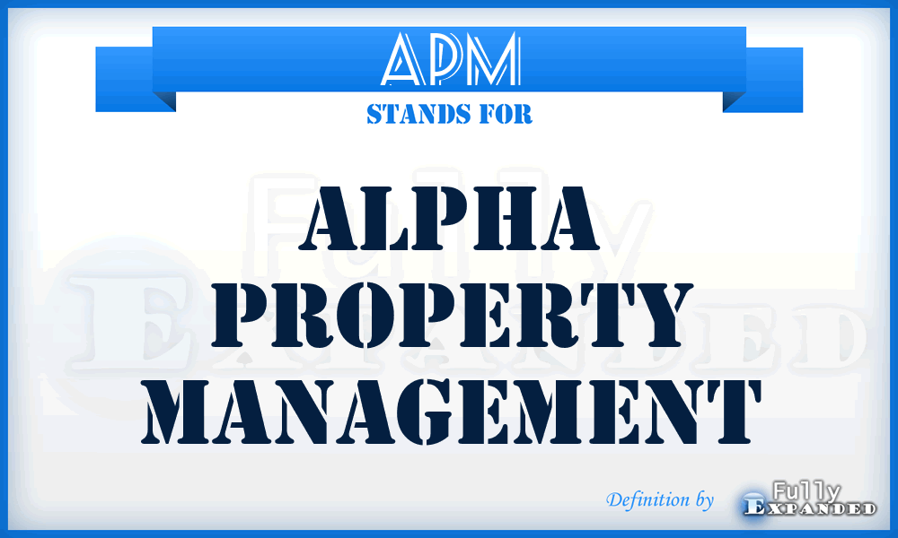 APM - Alpha Property Management