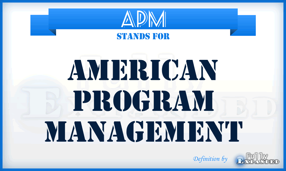 APM - American Program Management