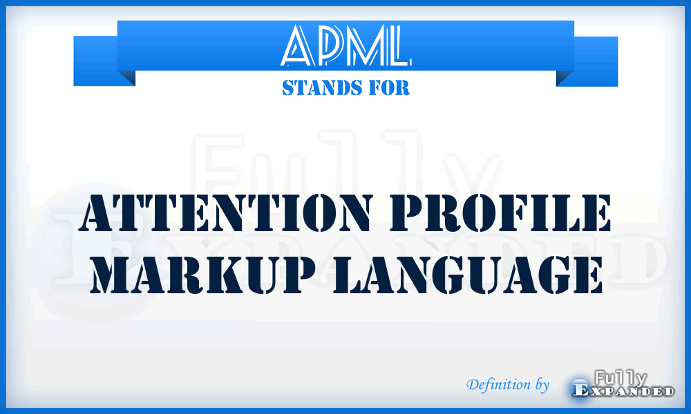 APML - Attention Profile Markup Language