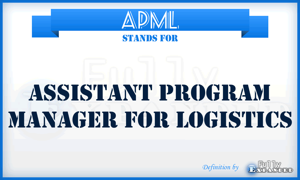 APML - assistant program manager for logistics