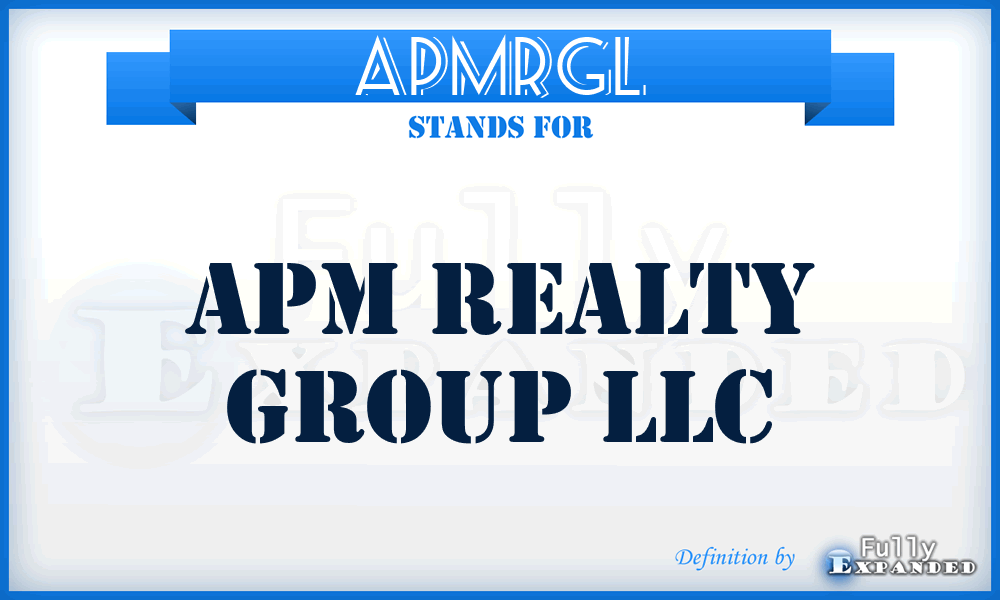 APMRGL - APM Realty Group LLC