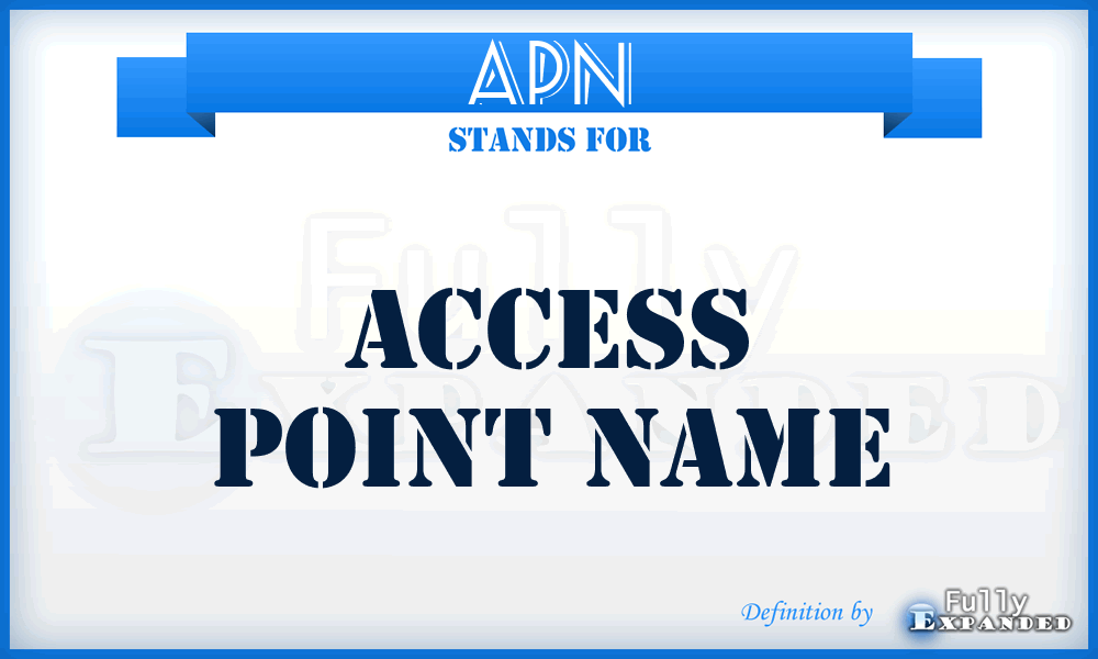 APN - Access Point Name