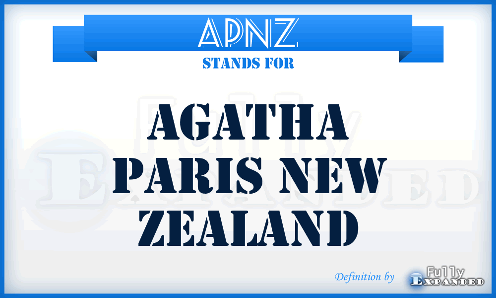 APNZ - Agatha Paris New Zealand