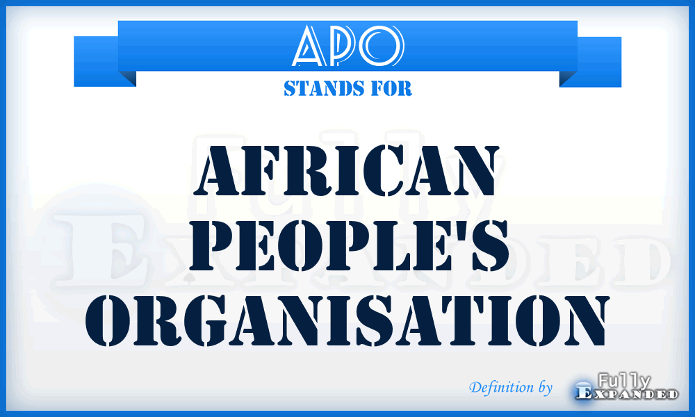 APO - African People's Organisation